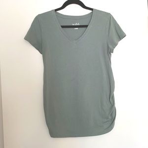 Isabel Maternity Tee, Size Small, Sage Green
